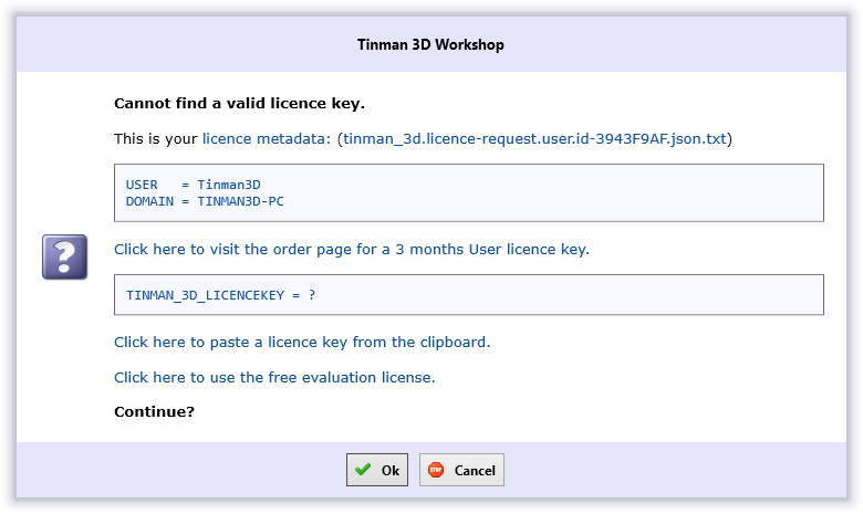 dialog licence key